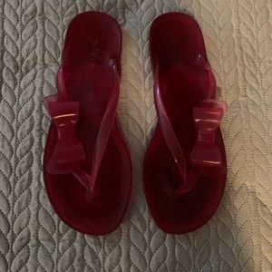 Melissa pink flip flops
